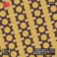 Interlock (Pasco) 20x14 cm · QUA-440 · Quadro-Octagon-8x8 grid, alternating Quadro files, 15 deg (Harvest Gold), Kerb 25F kerb