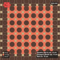 Interlock (Pasco) 20x14 cm · QUA-444 · Quadro-Octagon-8x8 grid, accent Quadro ring (Autumn), no kerb