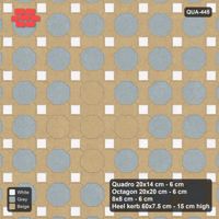 Interlock (Pasco) 20x14 cm · QUA-445 · Quadro-Octagon-8x8 grid, diamond octagon feature (Coastal), Heel kerb 75x150x600 kerb