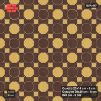 Interlock (Pasco) 20x14 cm · QUA-447 · Quadro-Octagon-8x8 grid, chequered octagons (Harvest), no kerb