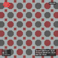 Interlock (Pasco) 20x14 cm · QUA-450 · Quadro-Octagon-8x8 grid, chequered octagons (Urban Brick), no kerb