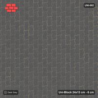 Interlock (Pasco) 24x13 cm · UNI-002 · Plain field, quarter-turn lay, kerb frame