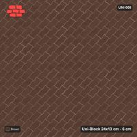 Interlock (Pasco) 24x13 cm · UNI-008 · Plain field, 45-degree lay, kerb frame