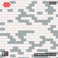Interlock (Pasco) 24x13 cm · UNI-011 · Soft tonal blend, straight lay, kerb frame