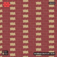 Interlock (Pasco) 24x13 cm · UNI-015 · Vertical accent columns (1 in 5), straight lay