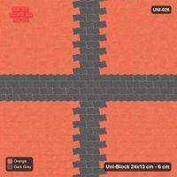 Interlock (Pasco) 24x13 cm · UNI-026 · Central cross band, straight lay