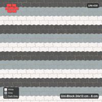 Interlock (Pasco) 24x13 cm · UNI-030 · Horizontal stripes cycling 3 tones, straight lay