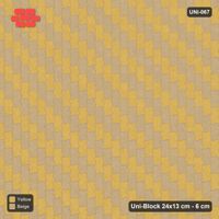 Interlock (Pasco) 24x13 cm · UNI-067 · Piece-by-piece checkerboard, quarter-turn lay (Desert Sun)