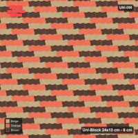 Interlock (Pasco) 24x13 cm · UNI-098 · Three-tone diagonal cycle, 2x1 cells, straight lay, kerb frame (Autumn)