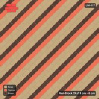 Interlock (Pasco) 24x13 cm · UNI-117 · Alternating diagonal courses (2-1-1), 45-degree lay (Autumn)
