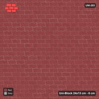 Interlock (Pasco) 24x13 cm · UNI-203 · Plain field, straight lay (Brick & Ash)