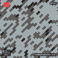 Interlock (Pasco) 24x13 cm · UNI-239 · Soft tonal blend, 45-degree lay (Graphite Scale)