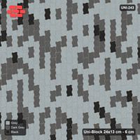 Interlock (Pasco) 24x13 cm · UNI-243 · Soft tonal blend, quarter-turn lay (Graphite Scale)