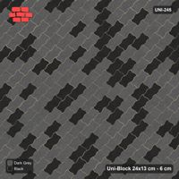 Interlock (Pasco) 24x13 cm · UNI-245 · Soft tonal blend, 45-degree lay, kerb frame (Night Sky)