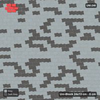 Interlock (Pasco) 24x13 cm · UNI-248 · Soft tonal blend, straight lay (Charcoal Edge)