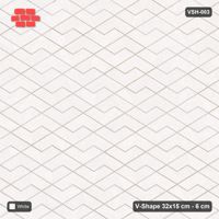 Interlock (Pasco) 32x15 cm · VSH-003 · Zigzag rows, solid tone, kerb
