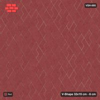 Interlock (Pasco) 32x15 cm · VSH-005 · Turned zigzag rows, solid tone, kerb