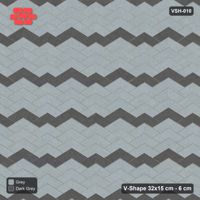 Interlock (Pasco) 32x15 cm · VSH-010 · Stacked chevron columns, chevron stripe every 4 courses