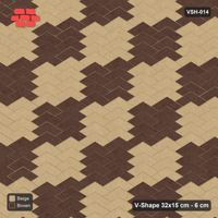 Interlock (Pasco) 32x15 cm · VSH-014 · Stacked chevron columns, block checker 4x2