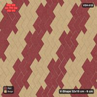 Interlock (Pasco) 32x15 cm · VSH-015 · Turned chevron columns, stepped diagonal stripes, kerb