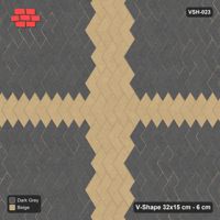 Interlock (Pasco) 32x15 cm · VSH-023 · Turned chevron columns, centre cross, kerb
