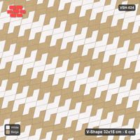 Interlock (Pasco) 32x15 cm · VSH-024 · Diagonal zigzag rows, paired chevron colours