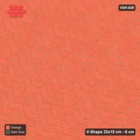 Interlock (Pasco) 32x15 cm · VSH-026 · Reverse diagonal chevron columns, solid field, contrast kerb