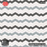 Interlock (Pasco) 32x15 cm · VSH-030 · Stacked chevron columns, two-tone stripes every 6 courses
