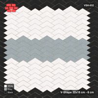 Interlock (Pasco) 32x15 cm · VSH-032 · Stacked chevron columns, centre band and edge course