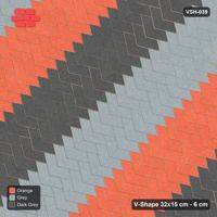 Interlock (Pasco) 32x15 cm · VSH-039 · Reverse diagonal chevron columns, paired column colours, kerb