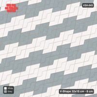 Interlock (Pasco) 32x15 cm · VSH-043 · Diagonal zigzag rows, stepped diagonal stripes