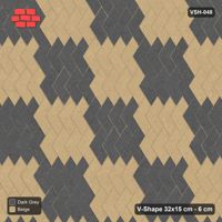Interlock (Pasco) 32x15 cm · VSH-048 · Turned chevron columns, block checker 4x2, kerb