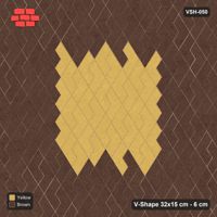 Interlock (Pasco) 32x15 cm · VSH-050 · Turned zigzag rows, centre panel, kerb