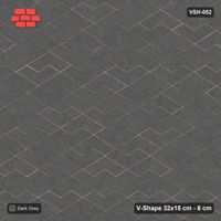 Interlock (Pasco) 32x15 cm · VSH-052 · V zigzag rows, solid tone, kerbed
