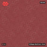 Interlock (Pasco) 32x15 cm · VSH-055 · Diagonal V chevron columns, solid tone