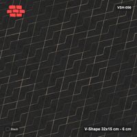 Interlock (Pasco) 32x15 cm · VSH-056 · Diagonal V zigzag rows, solid tone, kerbed