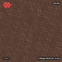 Interlock (Pasco) 32x15 cm · VSH-058 · Reverse diagonal V zigzag rows, solid tone, kerbed