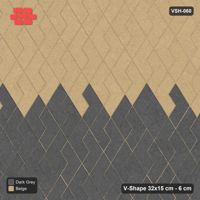 Interlock (Pasco) 32x15 cm · VSH-060 · Turned V zigzag rows, two-tone upper and lower halves, kerbed