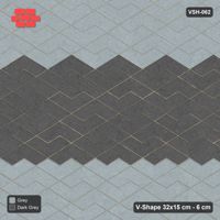 Interlock (Pasco) 32x15 cm · VSH-062 · V zigzag rows, wide centre band, kerbed