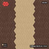 Interlock (Pasco) 32x15 cm · VSH-063 · Turned V chevron columns, wide vertical centre band