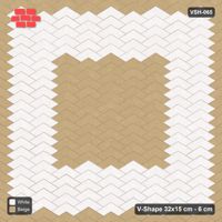 Interlock (Pasco) 32x15 cm · VSH-065 · V chevron columns, framed inner panel with gap
