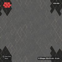 Interlock (Pasco) 32x15 cm · VSH-068 · Turned V zigzag rows, four corner blocks, kerbed