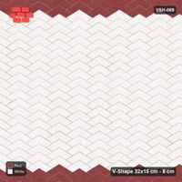 Interlock (Pasco) 32x15 cm · VSH-069 · V chevron columns, contrast top and bottom edge courses