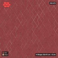 Interlock (Pasco) 32x15 cm · VSH-079 · Turned V zigzag rows, solid field, contrast kerb