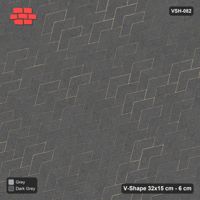 Interlock (Pasco) 32x15 cm · VSH-082 · Diagonal V chevron columns, solid field, contrast kerb