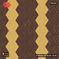 Interlock (Pasco) 32x15 cm · VSH-087 · Turned V zigzag rows, double stripe every 6 courses, kerbed