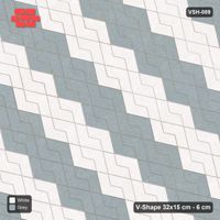 Interlock (Pasco) 32x15 cm · VSH-089 · Reverse diagonal V zigzag rows, 2-course chevron bands