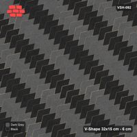 Interlock (Pasco) 32x15 cm · VSH-092 · Diagonal V chevron columns, alternating column colours, kerbed