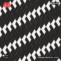 Interlock (Pasco) 32x15 cm · VSH-095 · Turned V zigzag rows, accent column every 4 columns, kerbed