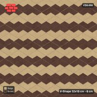 Interlock (Pasco) 32x15 cm · VSH-098 · V zigzag rows, orientation two-tone per course, kerbed